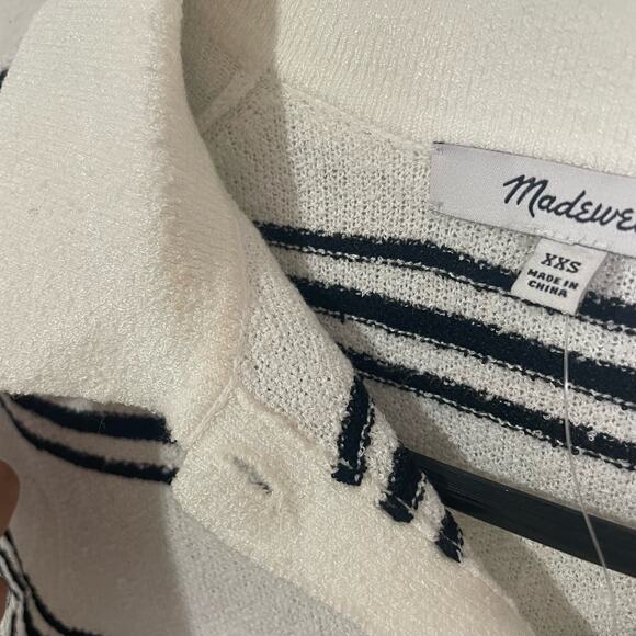 Madewell Polo Sweater Striped Tee Button Up Short Sleeve Shirt US Womens XXS New - Picture 7 of 8